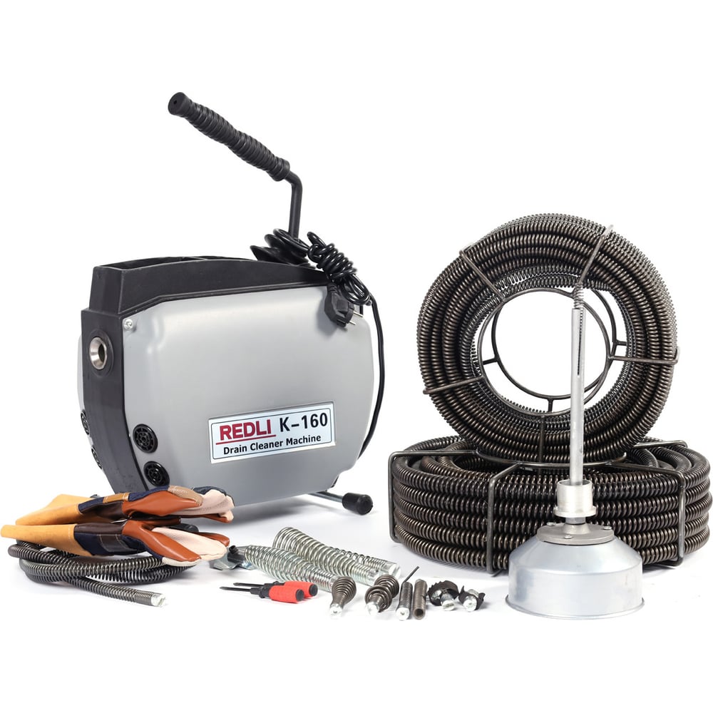 Изображение товара Электрическая прочистная машина REDLI K-160 UNI для труб до 150 мм
