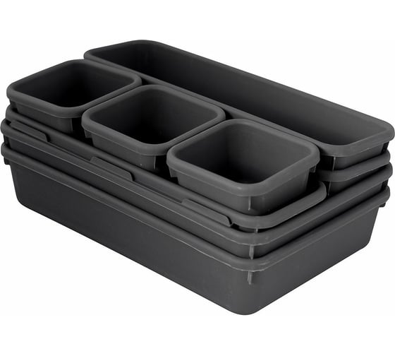 Изображение товара Набор органайзеров для хранения МУЛЬТИДОМ Октава в выдвижных ящиках 8 шт VL56-26