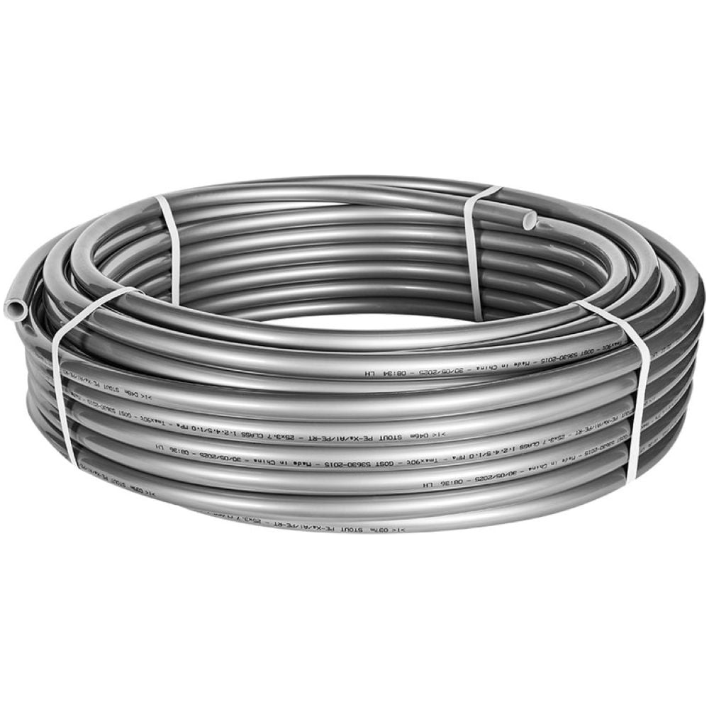 Изображение товара Труба стабильная STOUT PE-Xa/Al/PE-RT 25х3,7 серый 50м для отопления