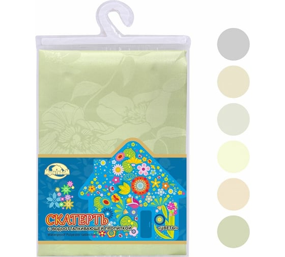 Изображение товара Скатерть МУЛЬТИДОМ Цветы полиэстер с водоотталкивающей пропиткой 150х228 см 6 цветов B65-33