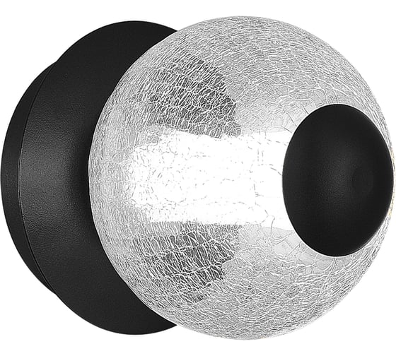 Изображение товара Светильник настенный ST LUCE Черный/Прозрачное кракелированное стекло LED 1*8,5W 3000K SL6120.401.01