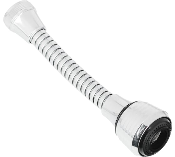 Изображение товара Аэратор для смесителя СоюзКран на шланге, поворотный, нерж сталь, ПВХ, пластик, хром 565-089