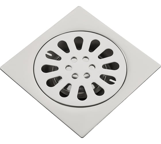 Изображение товара Трап СоюзКран 100х100 мм, вертикальный, с защитой от запахов, внеш/внутр d=40/37 мм, нержавеющая сталь, хром 565-129