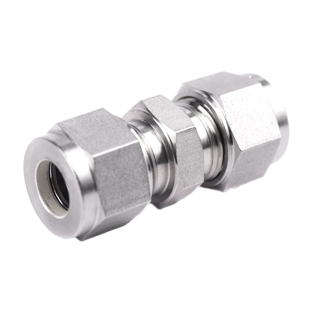 Изображение товара Фитинг прямой обжимной проходной RizurLok-P-OO 10 мм нержавеющая сталь профессиональный