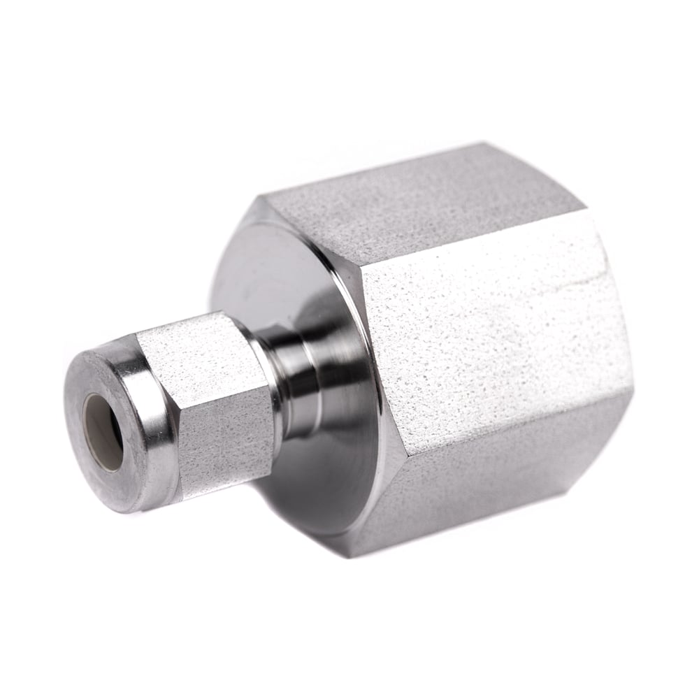 Изображение товара Фитинг прямой РИЗУР с внутренней резьбой M20x1.5 из нержавеющей стали SS316