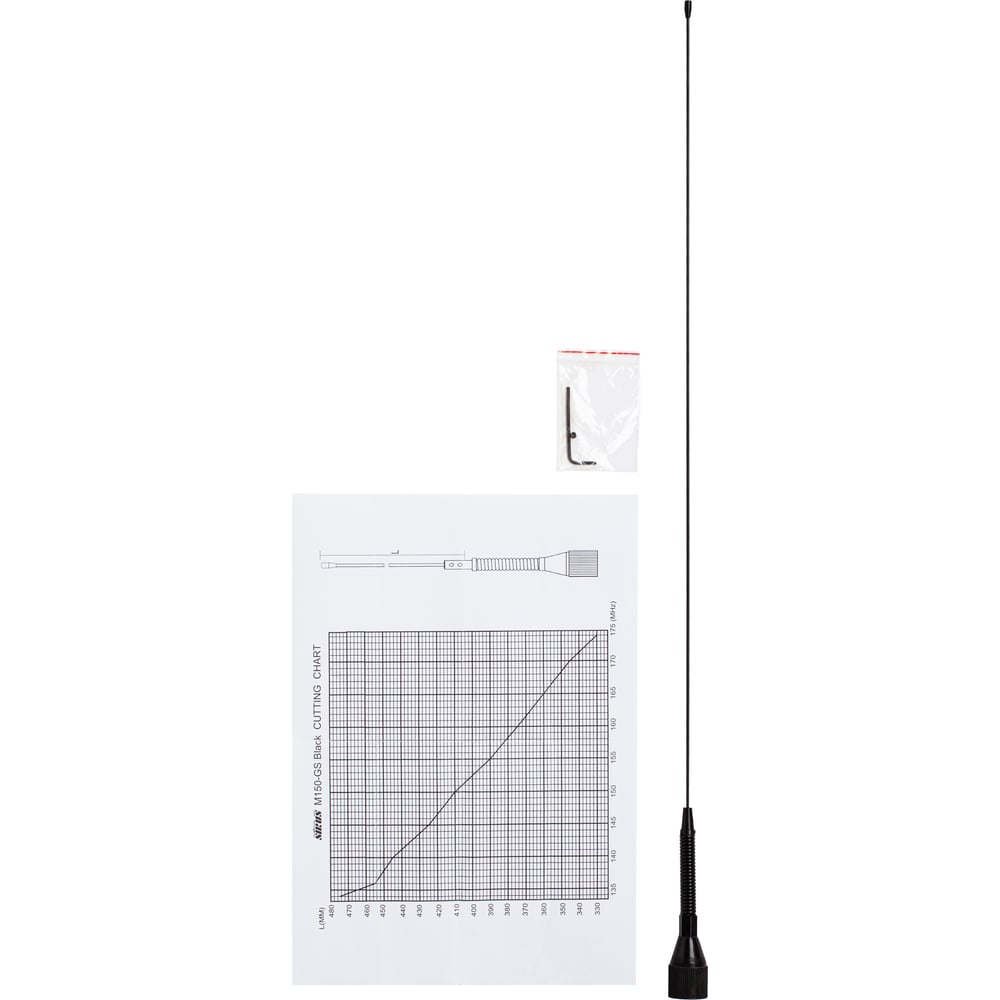 Изображение товара Антенна SIRUS M150GS (S) для диапазона 134-174 МГц 200 Вт усиление 2.150 дБ
