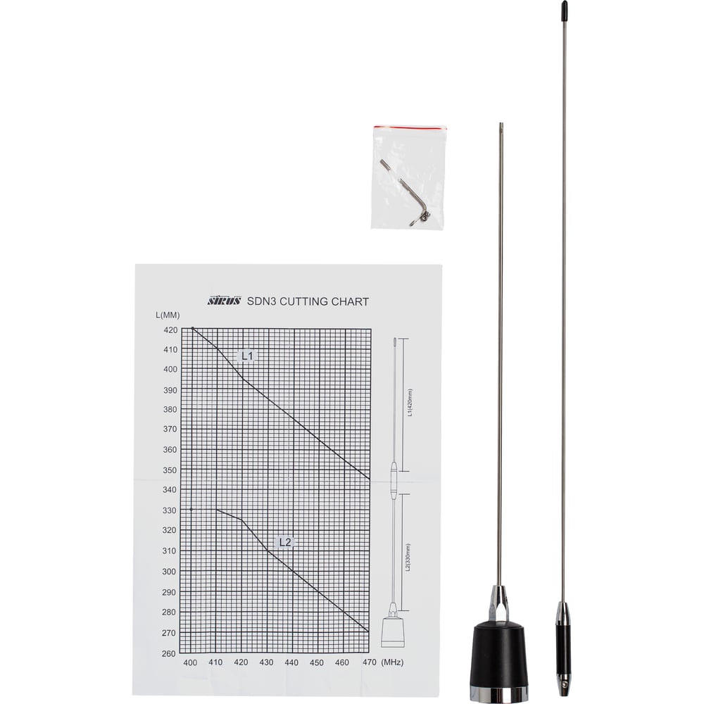 Изображение товара Антенна SDN3 SIRUS SDN3 (S) 400-470 МГц усиление 5.5 дБ легкая и надежная
