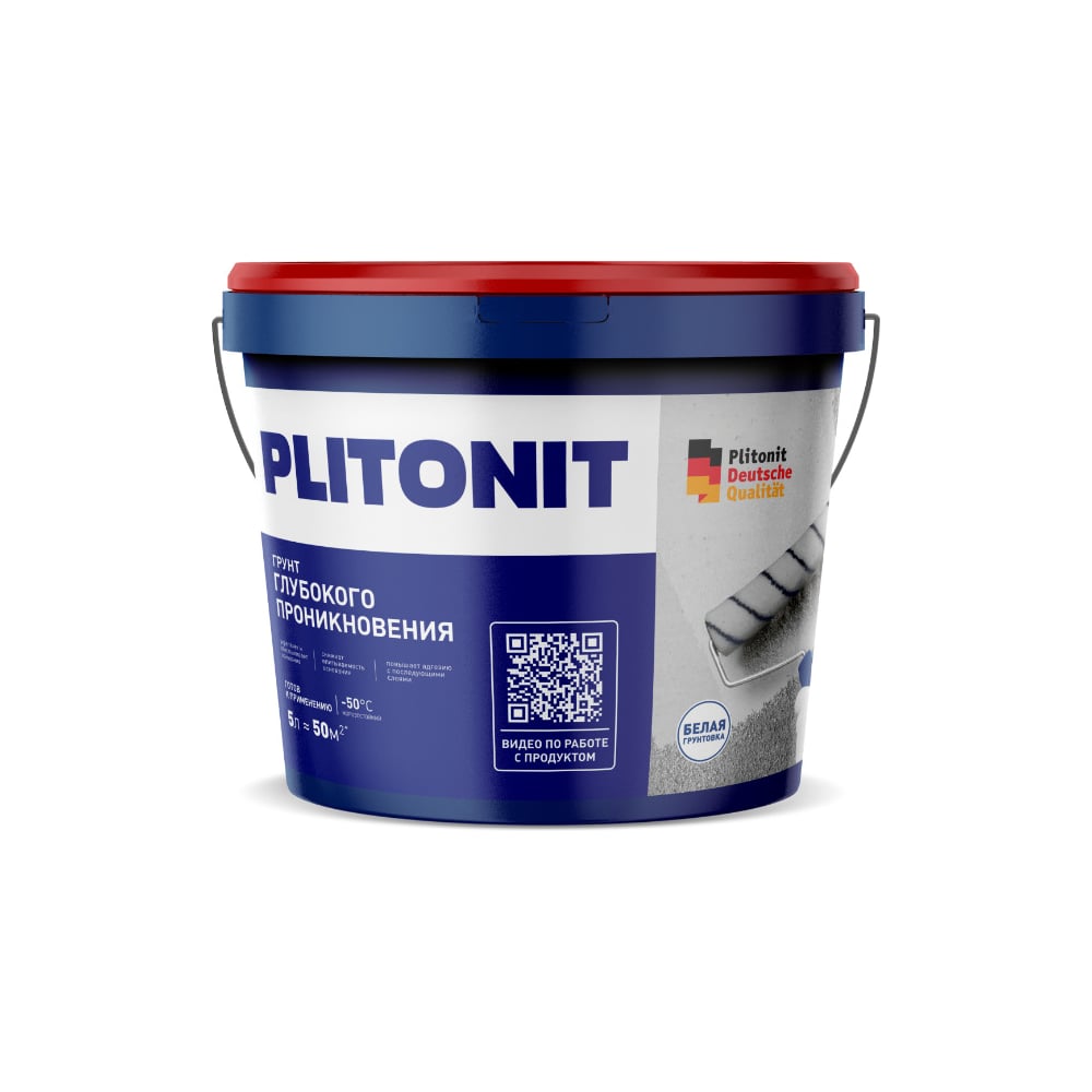 Изображение товара Грунт Глубокого проникновения 5 л Плитонит для бетона кирпича и штукатурки