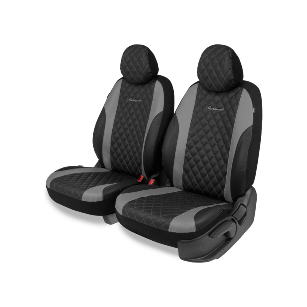 Изображение товара Авточехлы на передние сиденья AUTOPROFI серия Standad Excellent экокожа 6 шт черный/серый