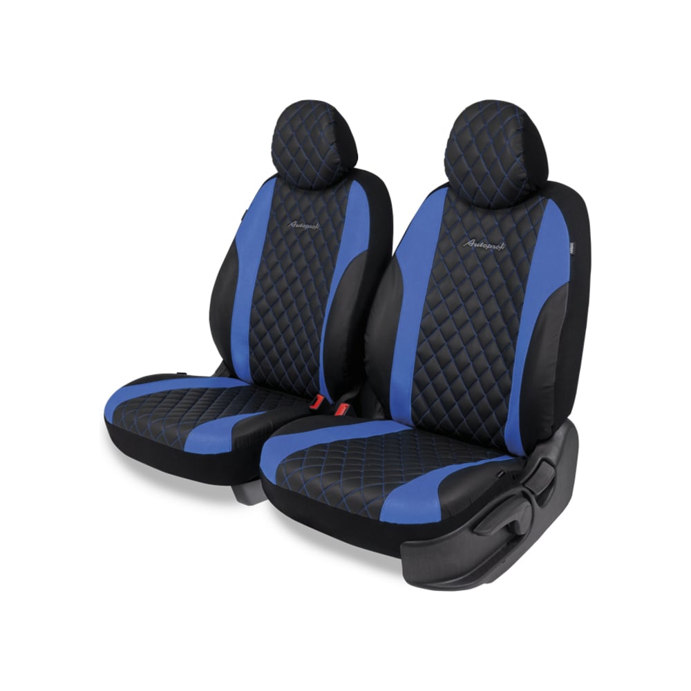 Изображение товара Авточехлы AUTOPROFI EXL-603G BK/BL экокожа черно-синие для универсальных автомобилей