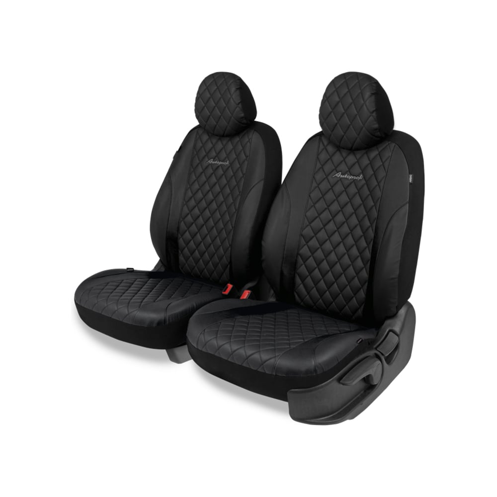 Изображение товара Авточехлы AUTOPROFI Standad для передних сидений экокожа черные