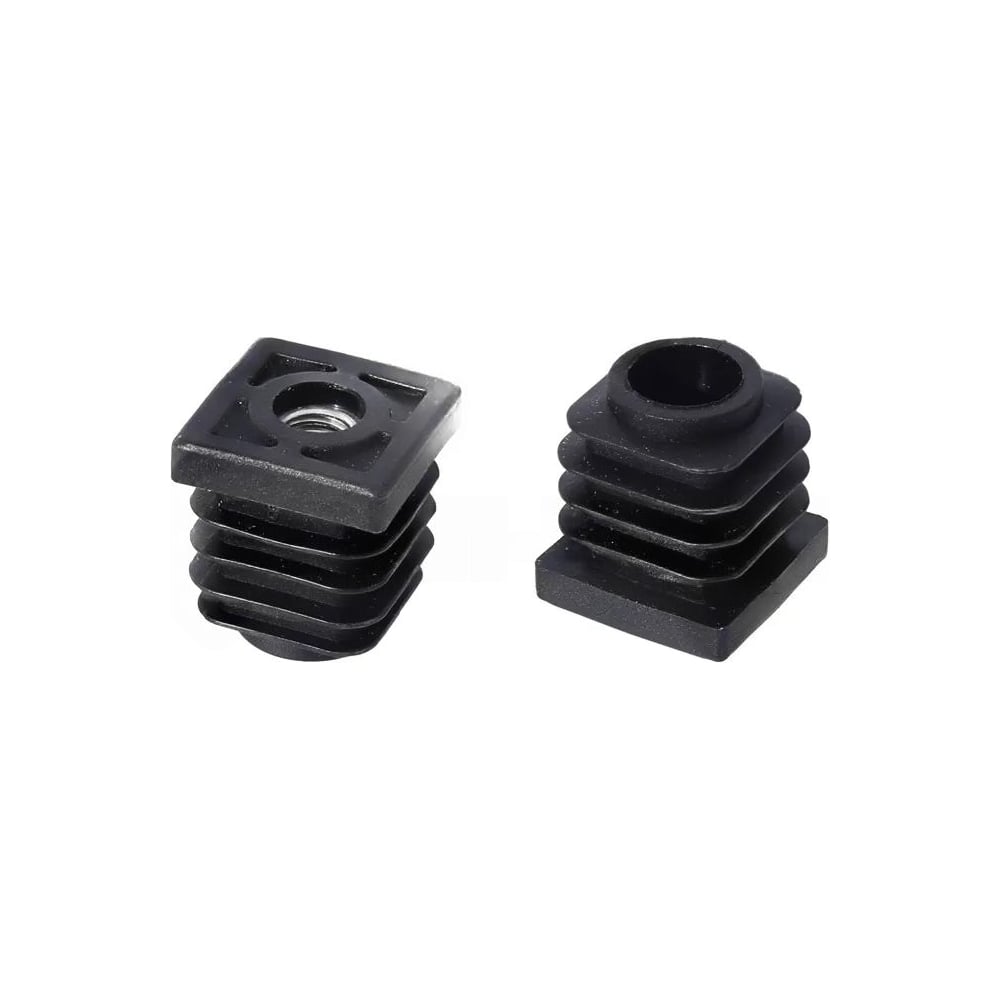 Изображение товара Заглушка для труб квадратная КРЕП-КОМП 30х30 с резьбой M8 50 штук