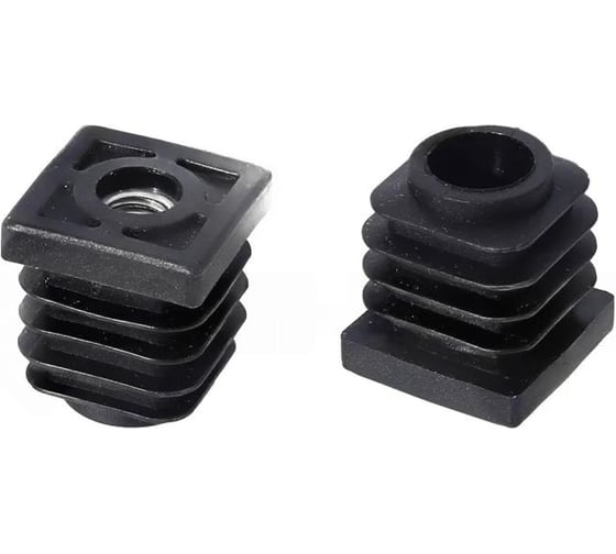 Изображение товара Заглушка для труб квадратная КРЕП-КОМП 30х30, с резьбой M8, 50шт  32-0120