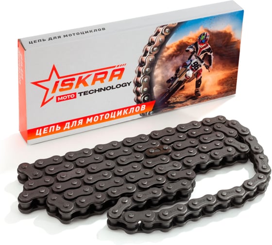 Изображение товара Приводная цепь для мотоцикла ISKRA усиленная 520-H-110L, 520H110L-ISKRA
