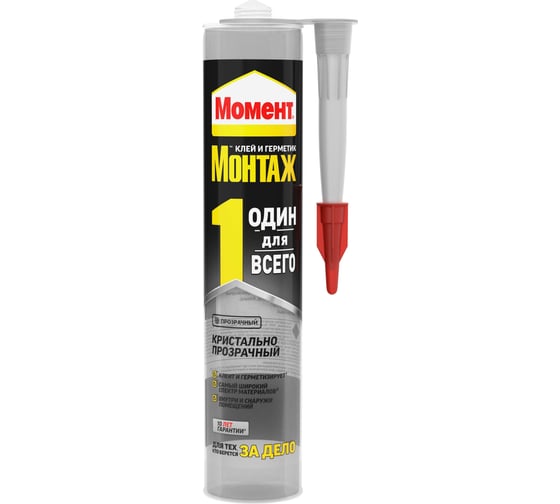 Изображение товара Герметик МОМЕНТ Монтаж Один для всего Прозрачный 280 мл 3003424