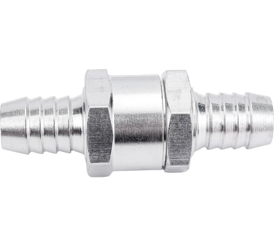 Изображение товара Штуцер соединительный 12х12 мм с обратным клапаном латунь никелированная SANTRADE 0496