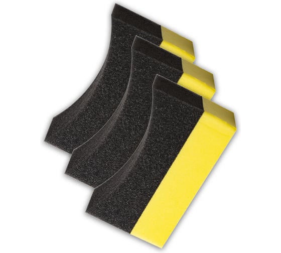 Изображение товара Губка для чернения резины Fox Chemie авто/ аппликатор для чернения шин 3шт LMF38_3