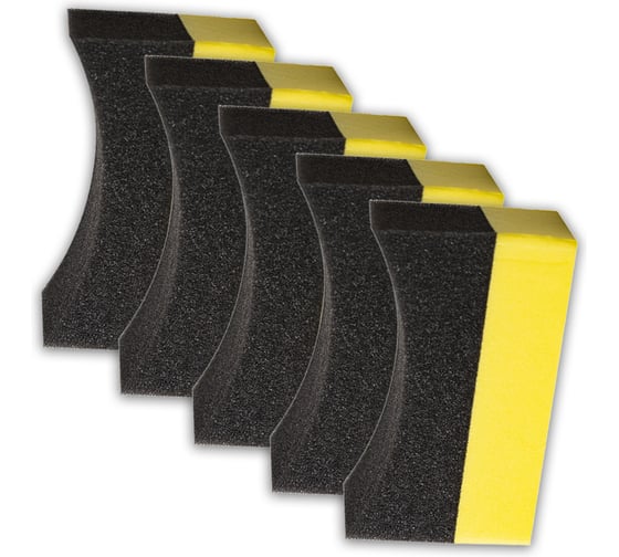 Изображение товара Губка для чернения резины Fox Chemie авто/ аппликатор для чернения шин 5шт LMF38_5