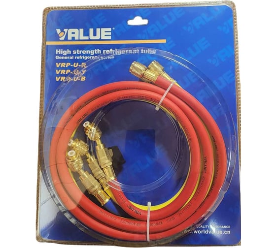 Изображение товара Шланг VALUE VRP-С-(R,Y,B) (22,134,12) 150см с вентилями VRP-С-(R,Y,B) (22,134,12) 150cm