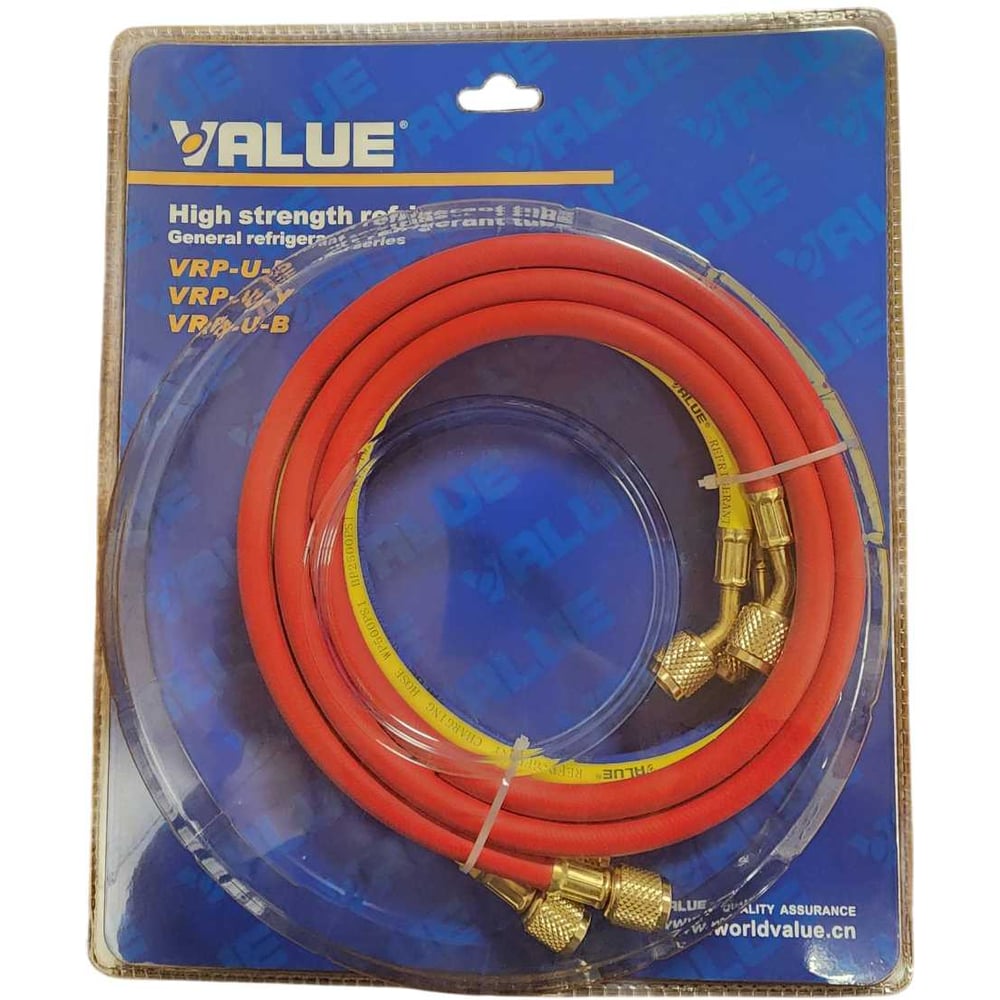 Изображение товара Шланг VALUE VRP-U-(R,Y,B) 150 см с соединением 1/4 SAE надежный для техники