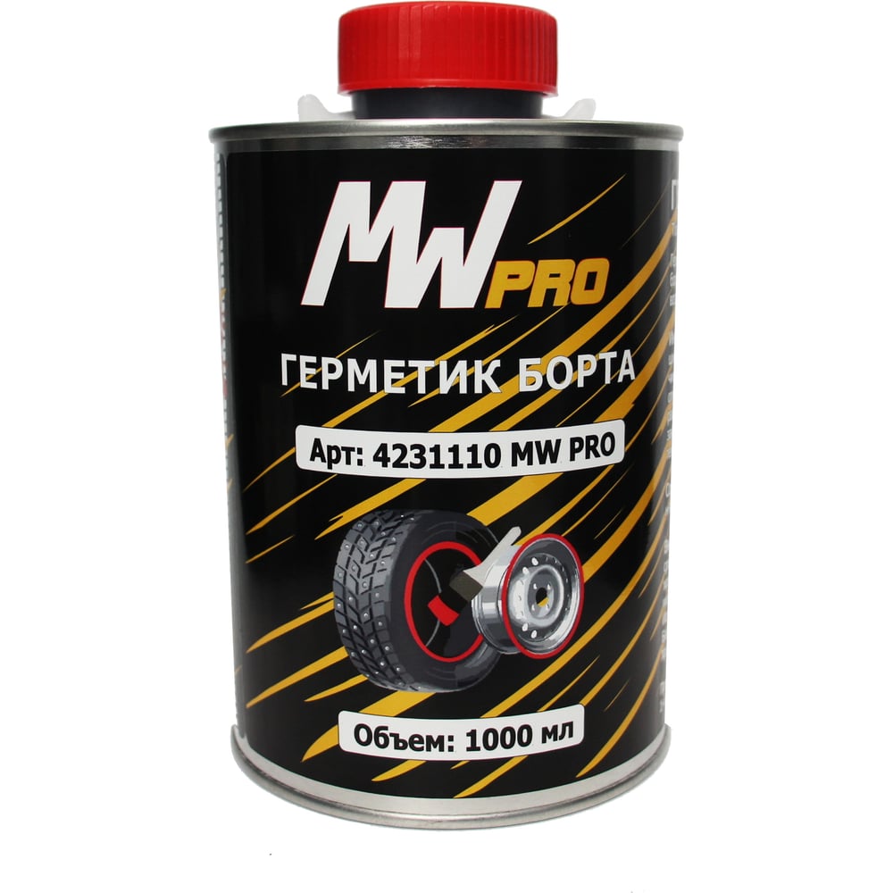 Изображение товара Герметик борта шин MWPRO банк с кистью 1000 мл для ремонта шин