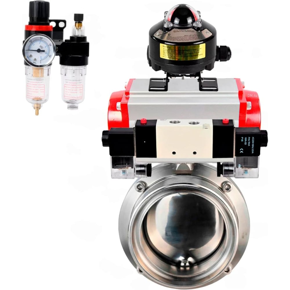 Изображение товара Затвор дисковый 304-304-Sil Ду100 Ру10 из нержавеющей стали DN.ru D050-76467