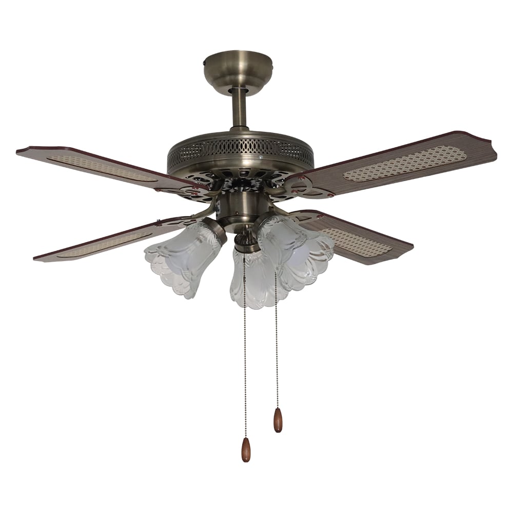 Изображение товара Люстра-вентилятор DREAMFAN Hawaii 105 50001DFN с 3 лампами и вентилятором, классика