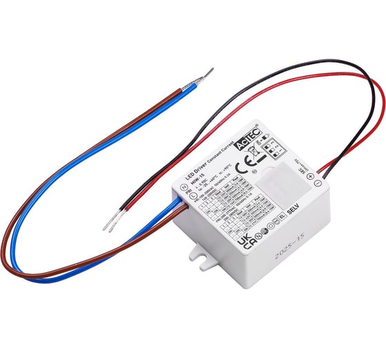 Изображение товара Блок питания AcTEC 12-50В, 15Вт, IP20, 300-700mA, 54x40x24мм, MIW-15