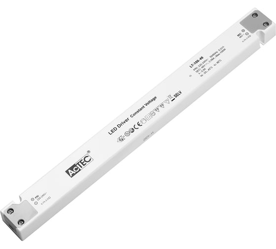 Изображение товара Блок питания AcTEC 48В, 100Вт, IP20, 2.08A, 312x30x18.2мм, LT-100-48