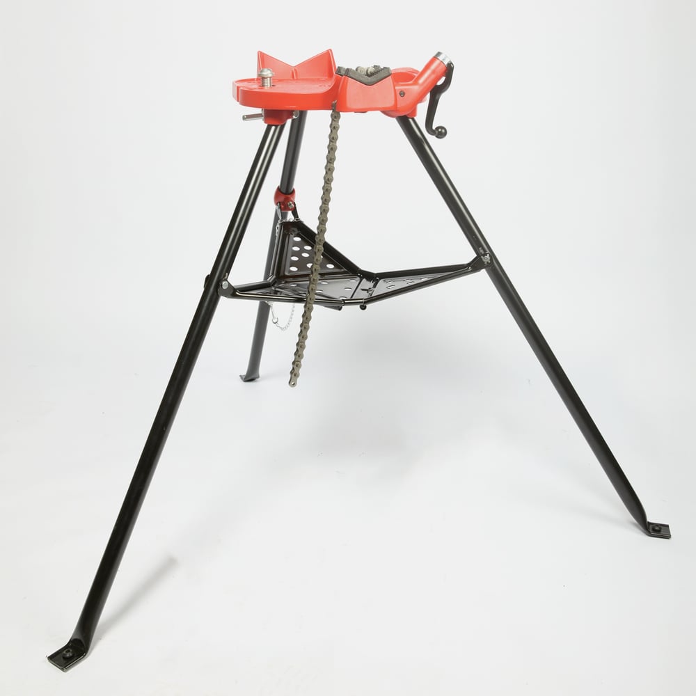 Изображение товара Цепные тиски MAXXTER 1105 трубные с треногой 168 мм диапазон зажима