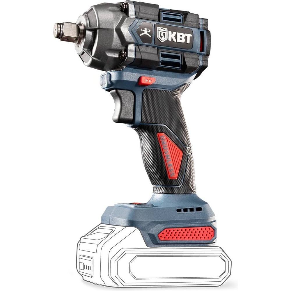 Изображение товара Гайковерт WB-20-350 без АКБ и ЗУ ПРОФИ КВТ 20В 350Нм аккумуляторный