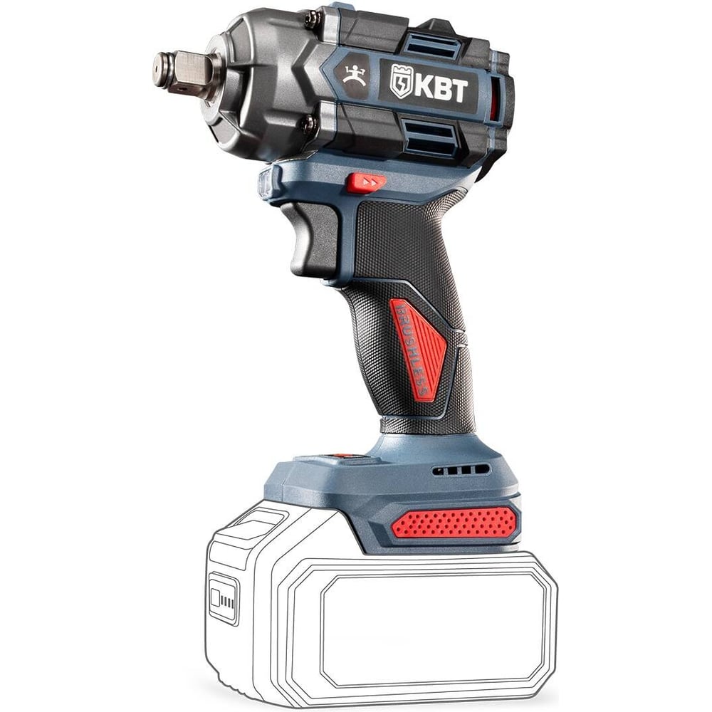 Изображение товара Гайковерт ударный КВТ WB-20-500 без АКБ и ЗУ ПРОФИ 104536