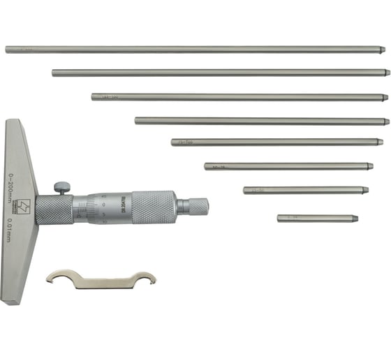 Изображение товара Глубиномер микрометрический ТОЧИНТЕХ ГМ-200-0.01 ГОСРЕЕСТР 90410-23 гм00004