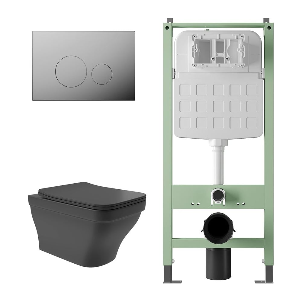 Изображение товара Комплект унитаз и инсталляция SITEMA Alentori современное решение для ванной