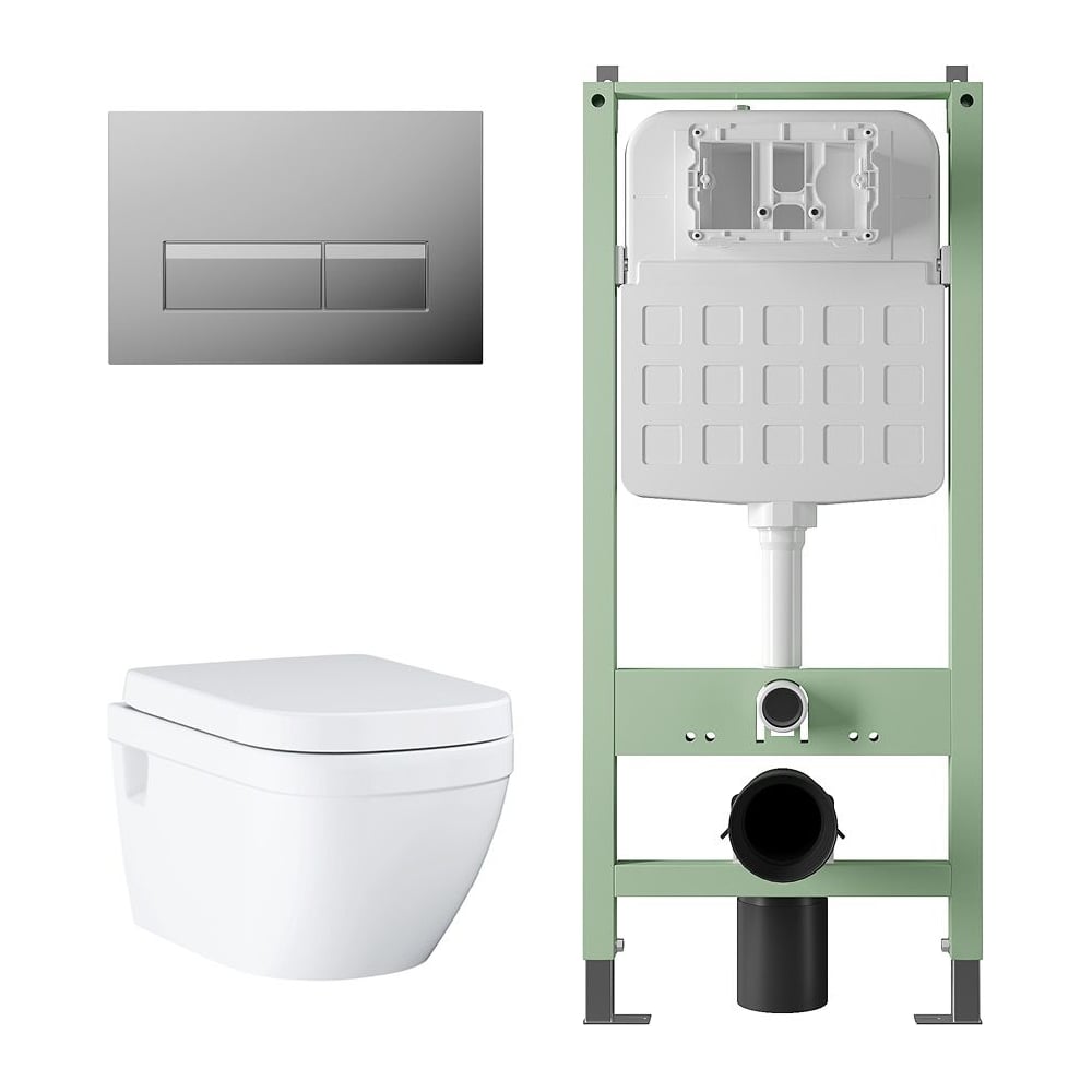 Изображение товара Комплект Alentori Инсталляция SITEMA с унитазом GROHE Euro Ceramic