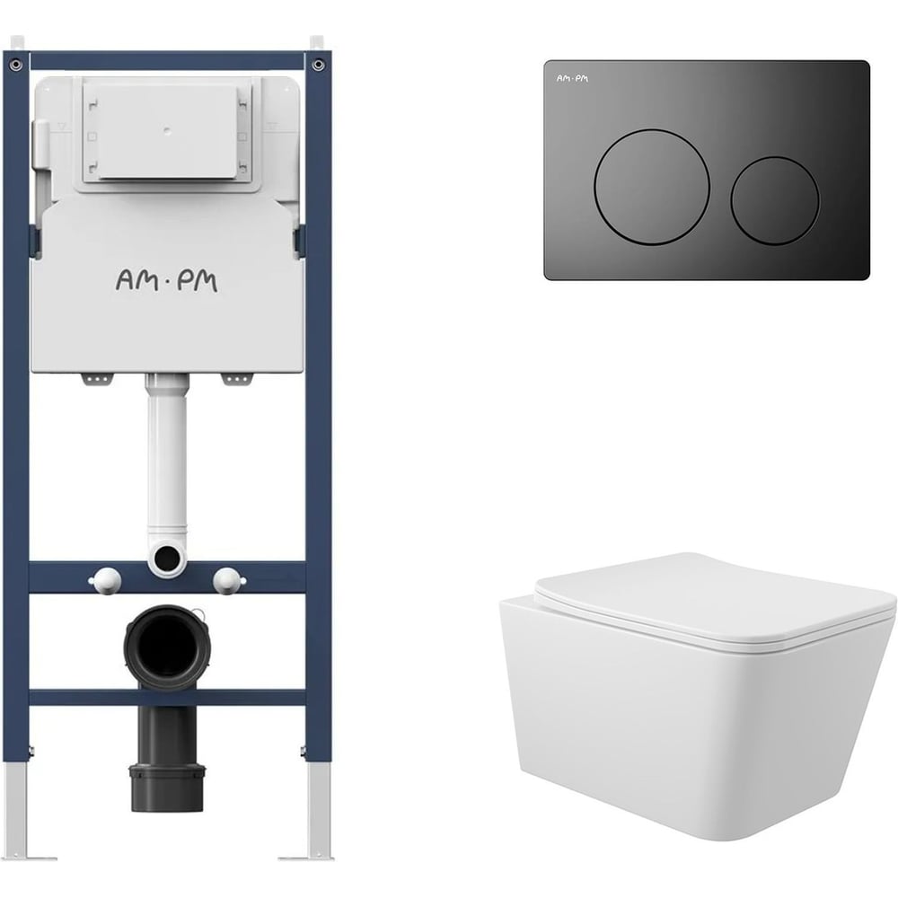 Изображение товара Комплект AM.PM I012709.0138 PrimeFit для подвесного унитаза с сиденьем Soft-Close