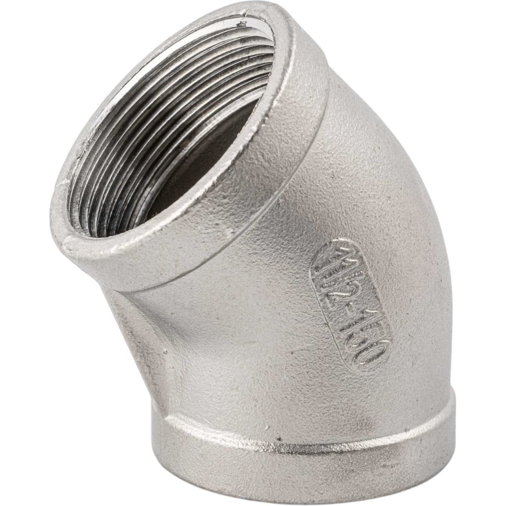 Изображение товара Отвод резьбовой NEWKEY 45 из нержавеющей стали DN40 PN16 для водопровода