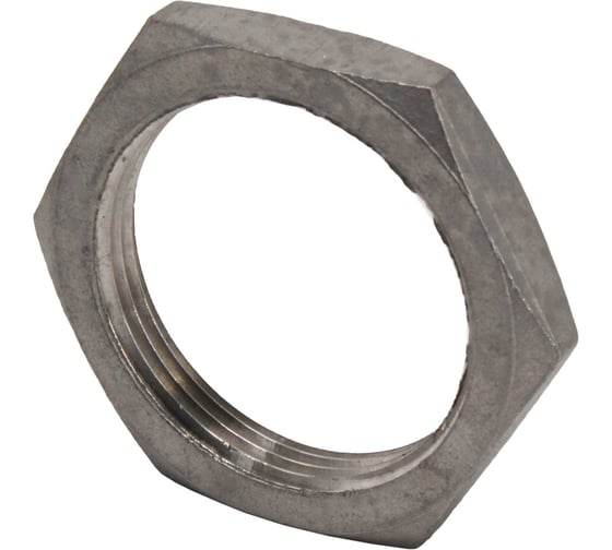 Изображение товара Контргайка 6-гранная нержавеющая NEWKEY AISI316 DN40 (1_1/2), (CF8M), PN16 NK-HNF40/6