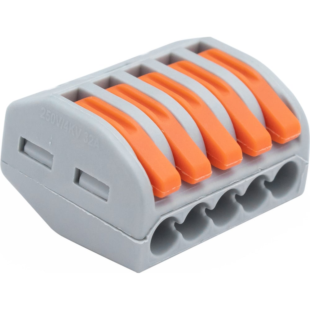 Изображение товара Клемма соединительная Vell PCT-215 с рычагом 5 шт надежное соединение