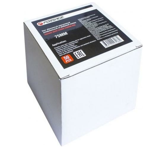 Изображение товара Круг абразивный шлифовальный (50 шт; 75 мм; 60; коричневый) Forsage 48999 F-BD360A