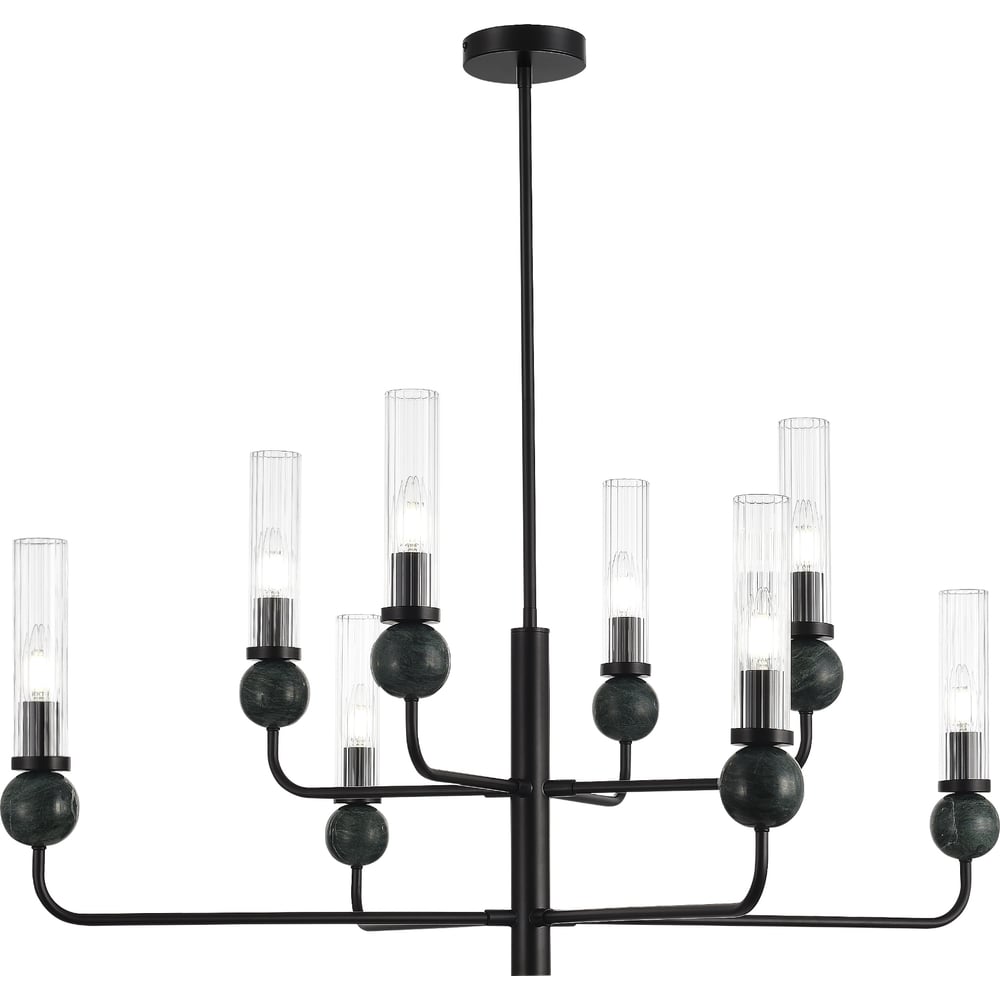 Изображение товара Подвесной светильник ST LUCE черный прозрачный 8 ламп 40W MODERN SL1244.403.08