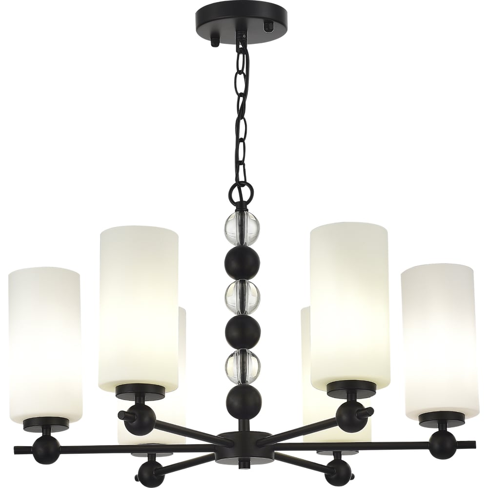 Изображение товара Подвесной светильник ST LUCE SL2003.403.06 модерн 6 ламп E27 белый черный стильный