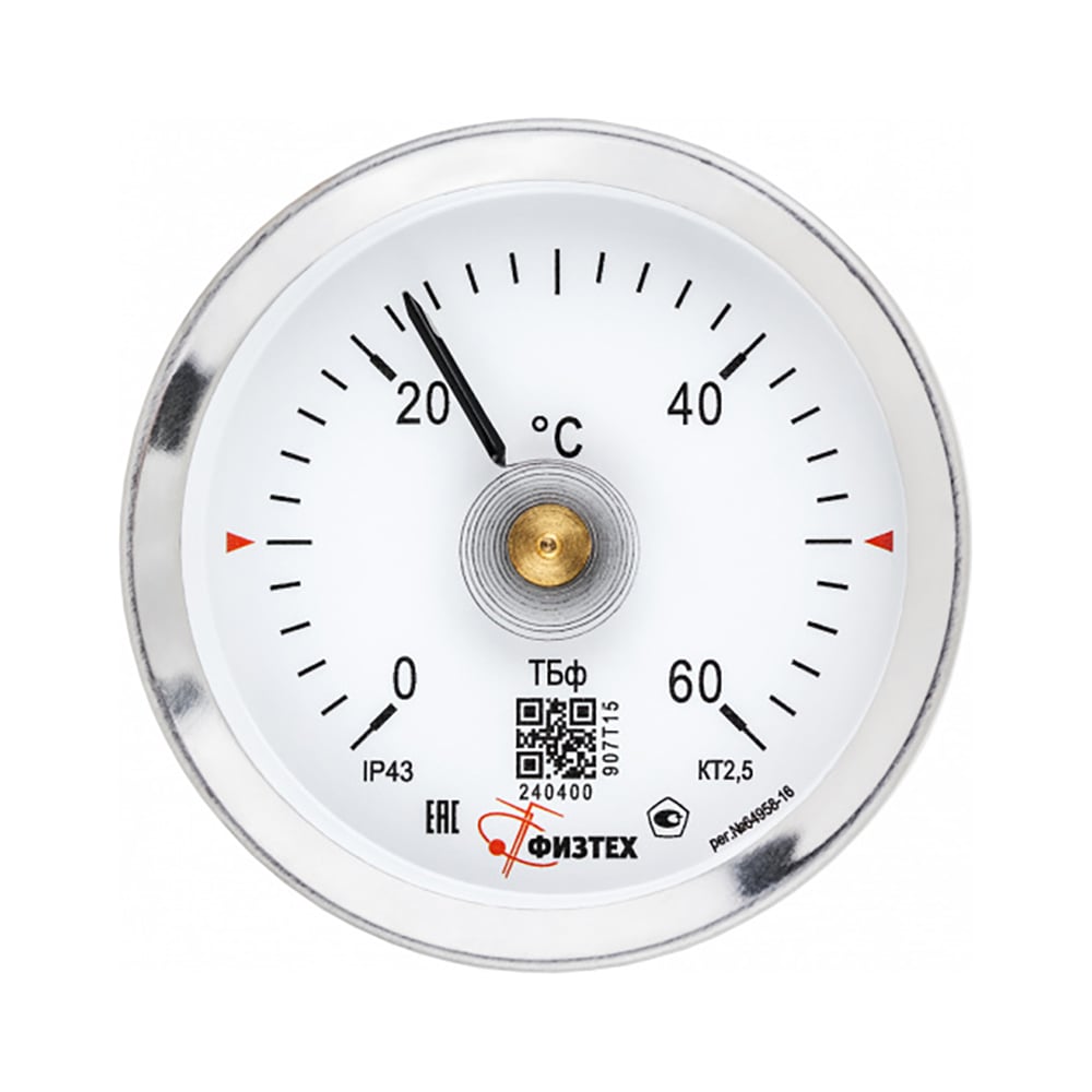 Изображение товара Термометр накладной ПО Физтех АО ТБф-120Н 0-60C IP43 63мм