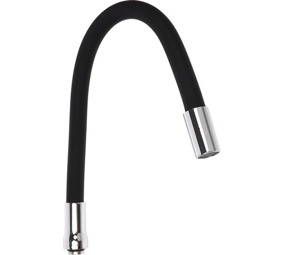 Изображение товара Излив смесителя для кухни СоюзКран гибкий, силиконовый, 1 режим, 50см, черный 565-163