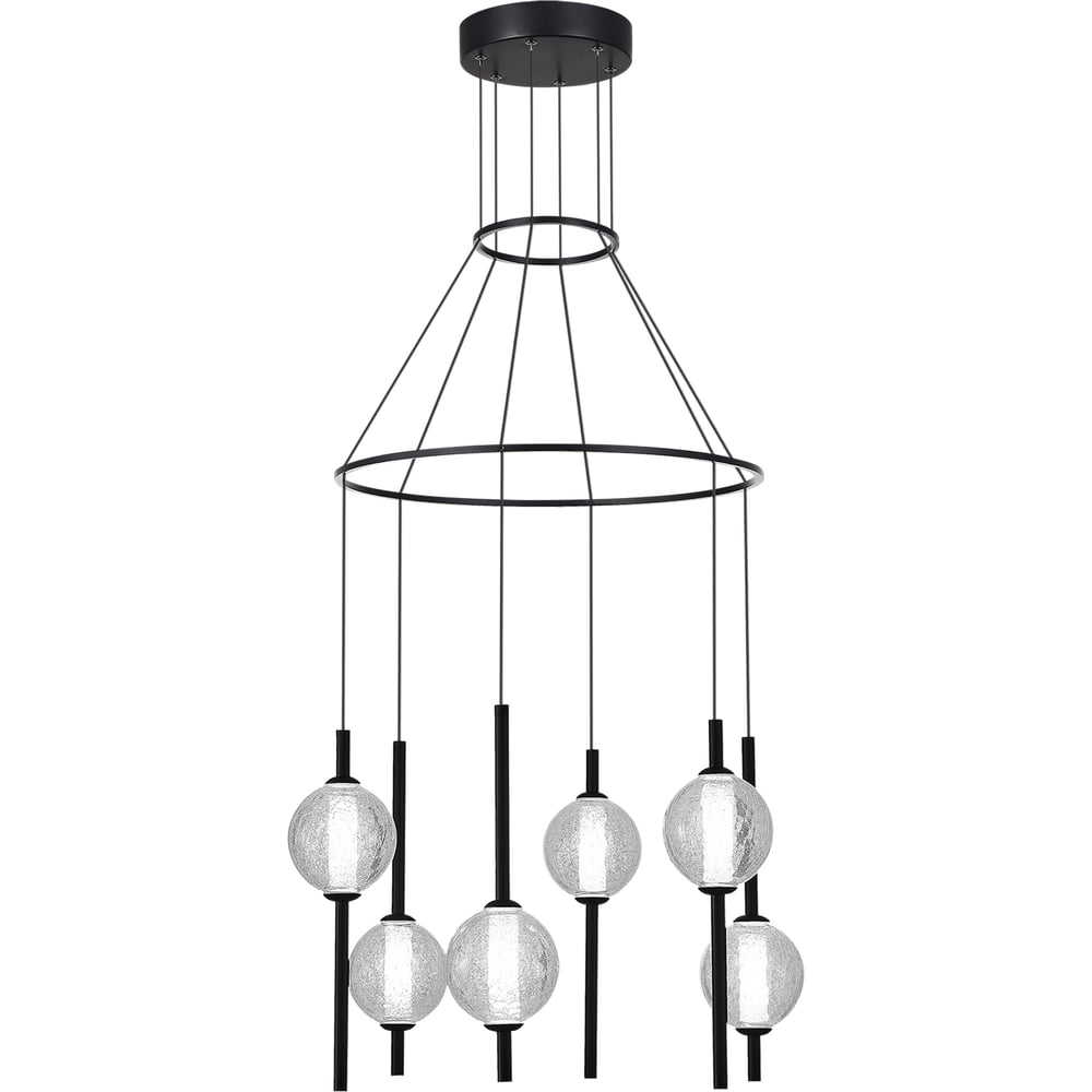 Изображение товара Подвесной светильник ST LUCE черный прозрачное стекло LED 6 ламп 3000K SL6120.403.06