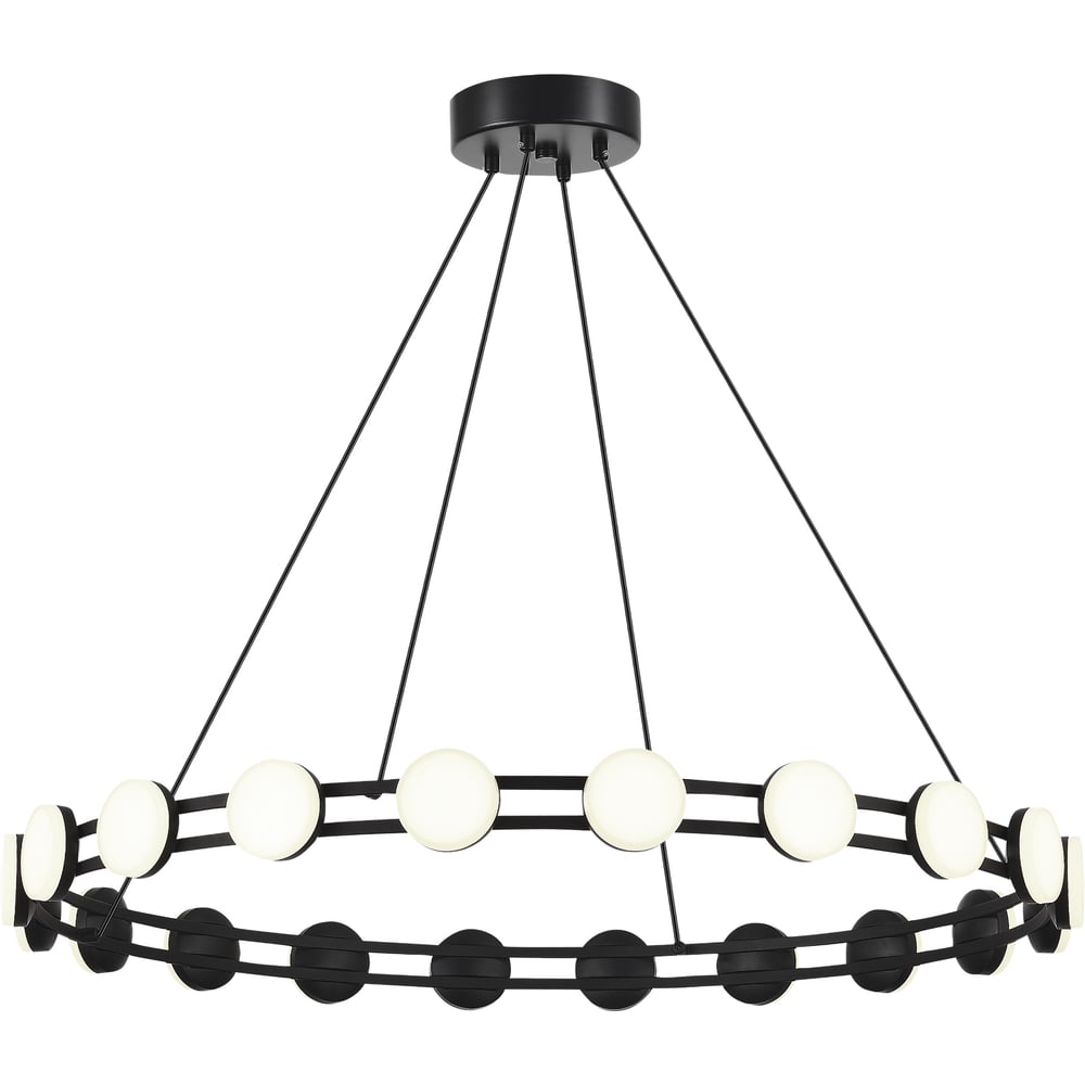 Изображение товара Подвесной светильник ST LUCE коллекции Monro LED 40W 4000K черный белый модерн