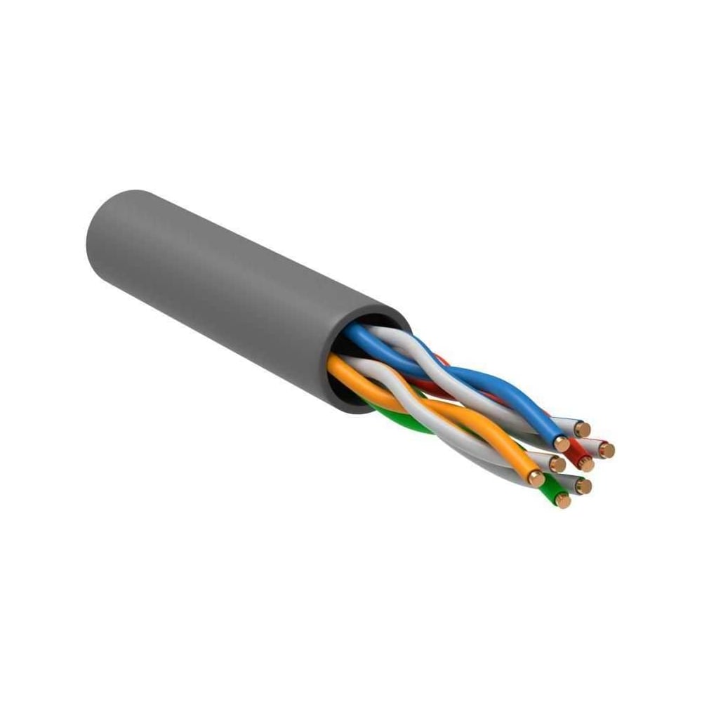 Изображение товара Кабель витая пара ELITRON U/UTP кат 5e 4х2х24AWG 50м серый