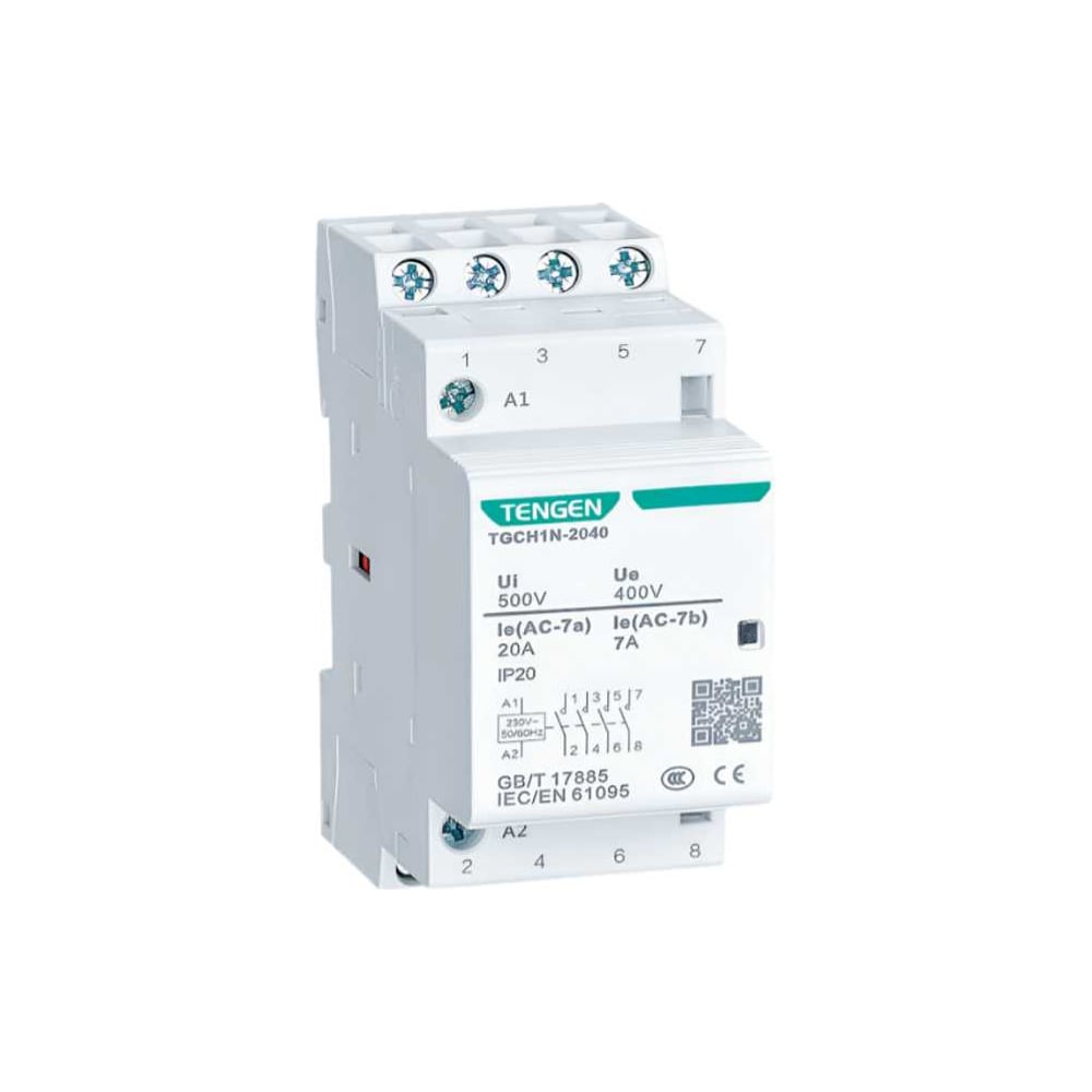 Изображение товара Контактор модульный Tengen TGCH1N-3222-230V 32A 2NO 2NC 230VAC