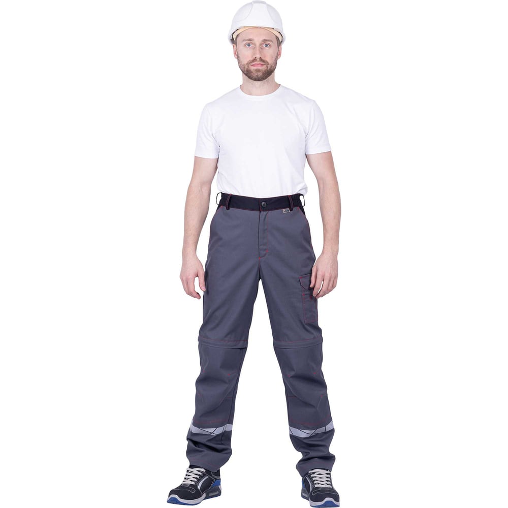 Изображение товара Брюки iForm ХАЙ-ТЕК SAFETY мужские летние серые с защитой и световозвращающей полосой