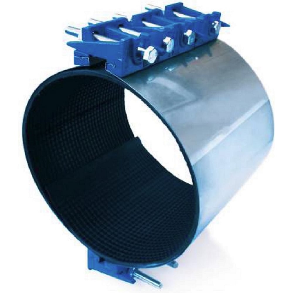 Изображение товара Ремонтный хомут с чугунным замком 300 мм для труб 415-430 мм АТКА